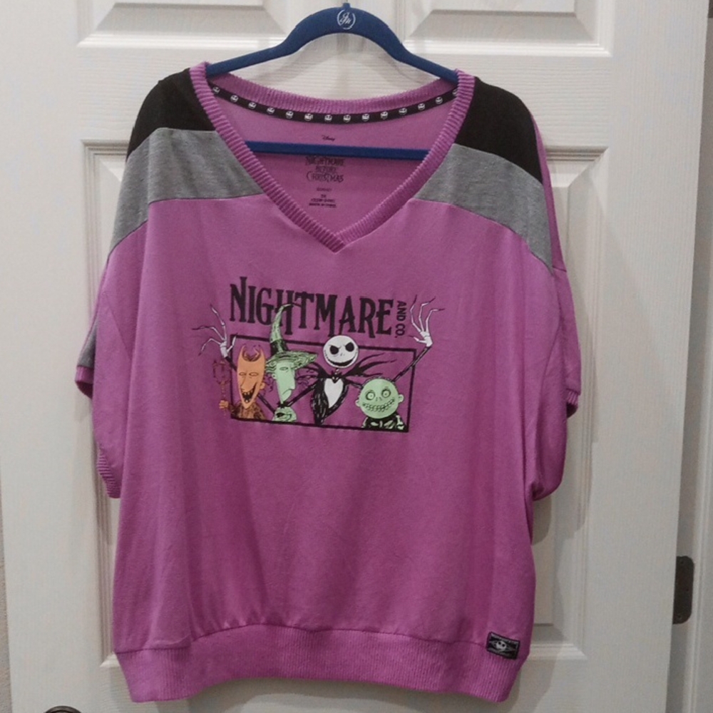 Disney Nightmare Before Christmas Pink Sweatshirt *NW40*